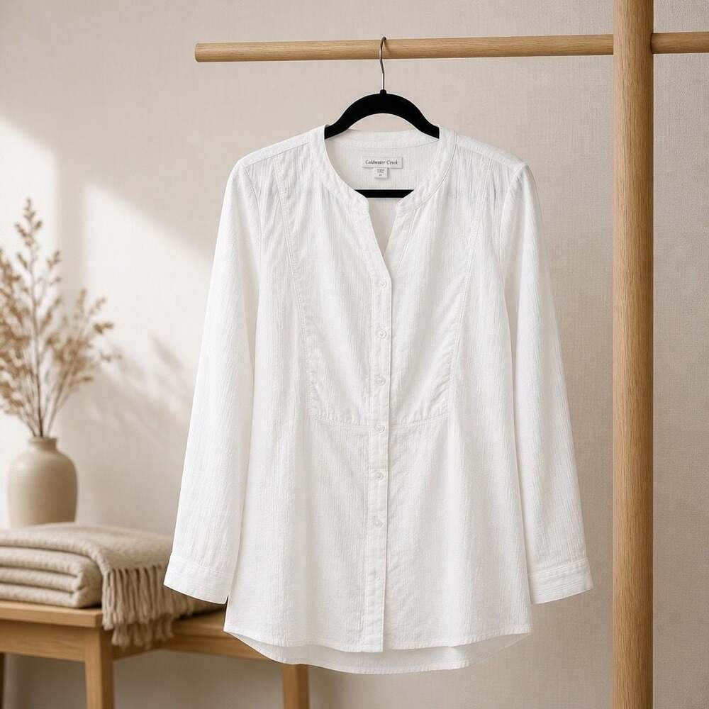 Coldwater Creek White Button Down Shirt Size 1X #421